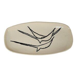 Seagul seaside Pottery serving Dish Tray‎ Platter Plate Clay Hobbyist Signed